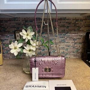 NWT Brahmin Rosa Mellow Rose pink purse